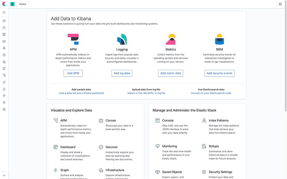 Kibana Home