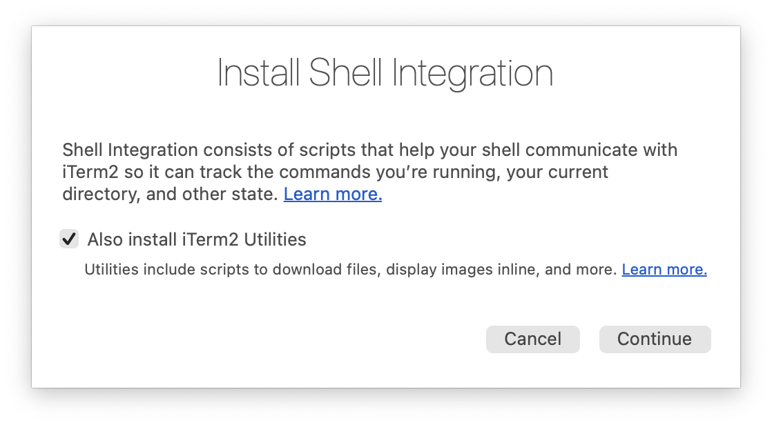 iTerm 2 Install Shell Integration